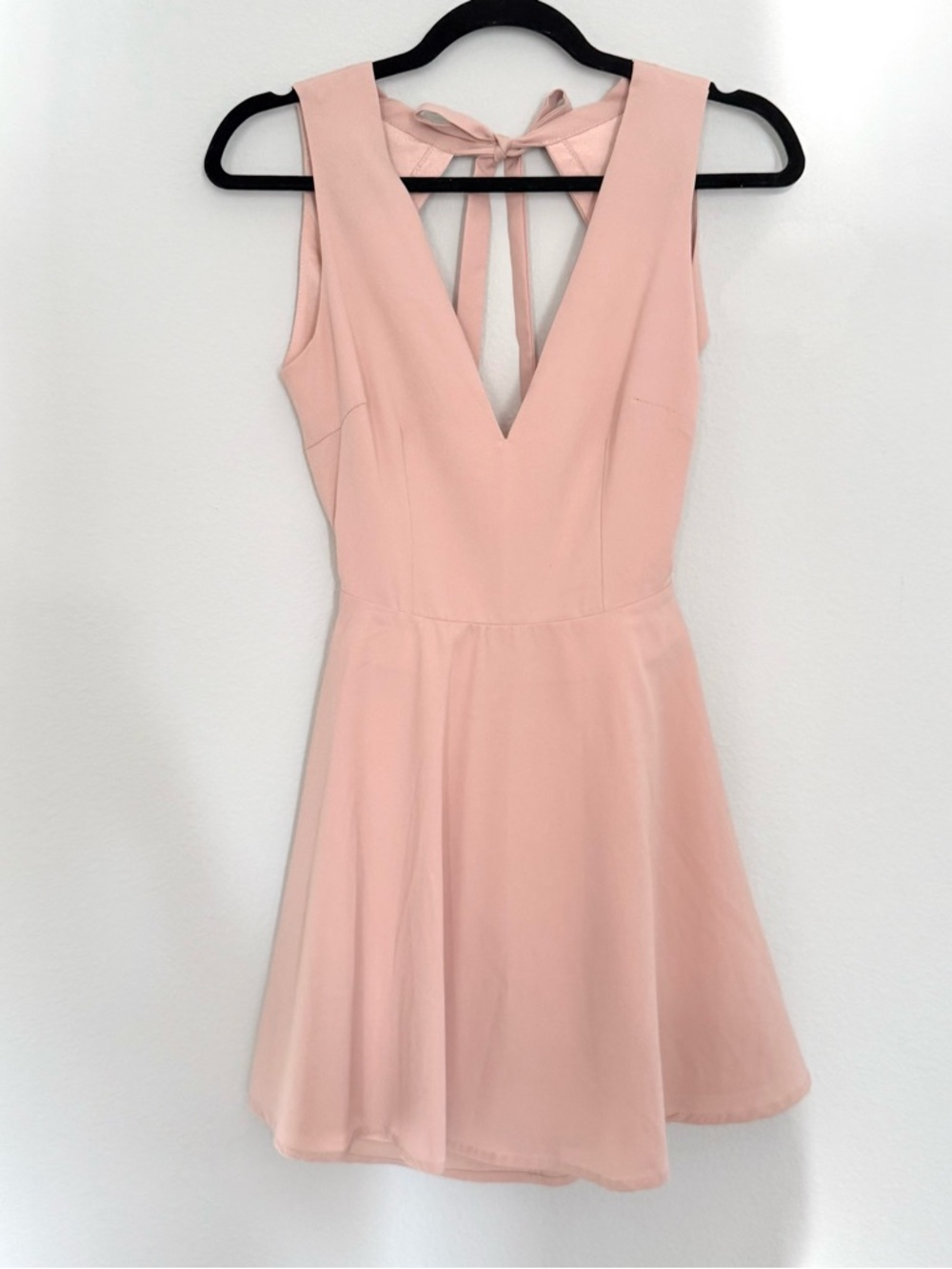 Tobi Blush Pink Sleeveless Mini Dress with Back Tie